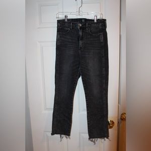 GAP Black distressed skinny jeans (no holes) size 8